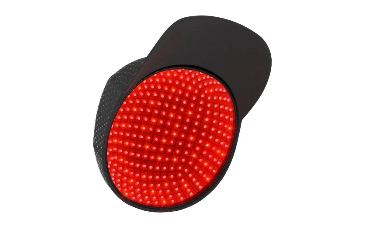 Illumiflow review: inside the Illumiflow 272 Pro laser cap with its 272 red lasers lit