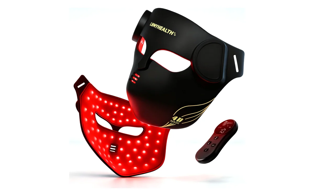 LumyHealth 4D Rejuvenating Face and Neck Mask set with separate face and neck pieces