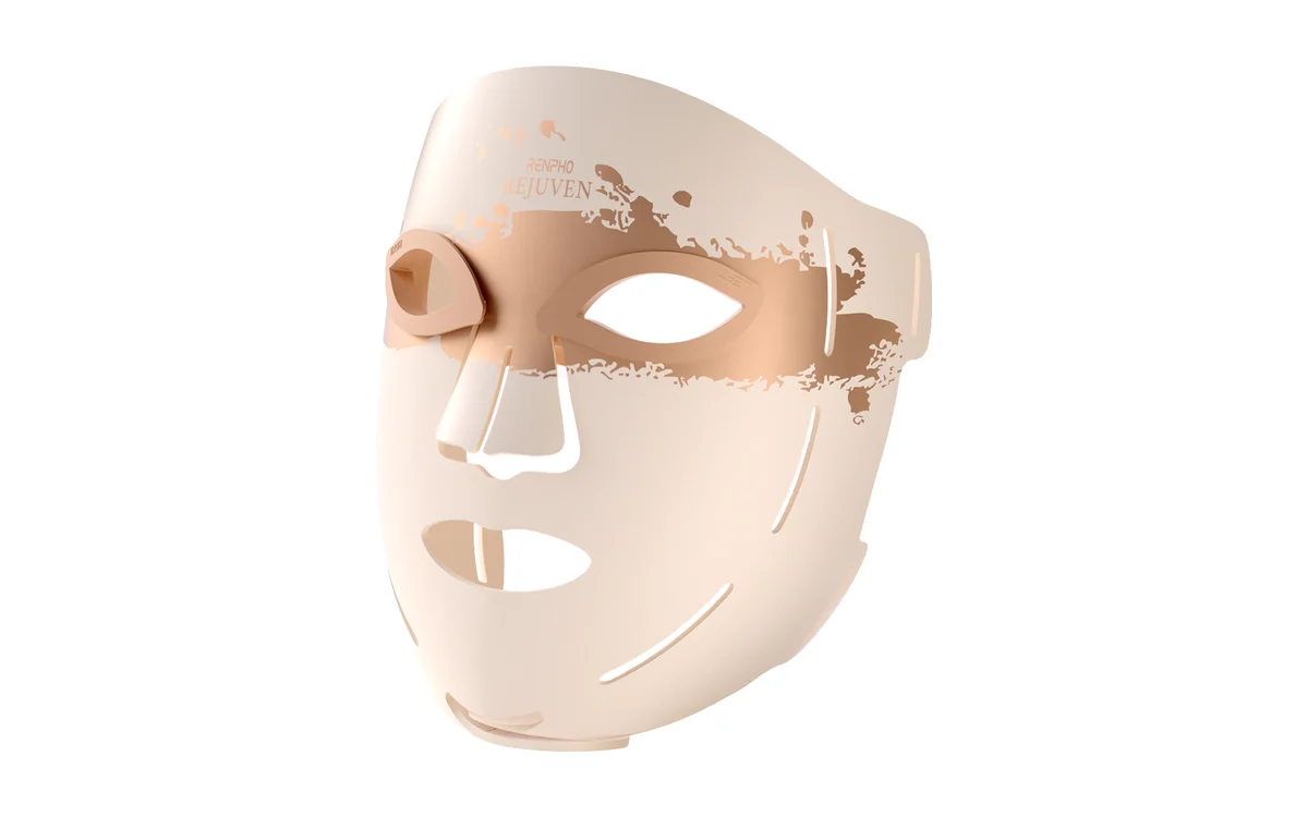 Renpho Artemis LED light therapy mask with its remote